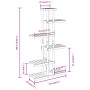 Soporte para flores de madera maciza abeto 75x25x140,5 cm de vidaXL, Soportes para macetas - Ref: Foro24-362866, Precio: 53,3...