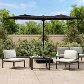 Sombrilla doble negra 316x240 cm de vidaXL, Sombrillas - Ref: Foro24-362967, Precio: 138,63 €, Descuento: %