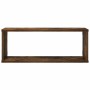 Estantes cúbicos de pared 4 uds madera roble ahumado 60x15x23cm en Estanterías | Comprar online en Foru.es