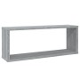 Estantes cúbicos de pared 2 uds madera gris Sonoma 60x15x23 cm en Estanterías | Comprar online en Foru.es