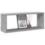 Estantes cúbicos de pared 4 uds madera gris Sonoma 60x15x23 cm en Estanterías | Comprar online en Foru.es