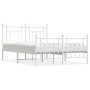 Estructura cama metal con cabecero y estribo blanco 140x200 cm de vidaXL, Camas y somieres - Ref: Foro24-353605, Precio: 137,...