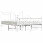 Estructura cama metal con cabecero y estribo blanco 140x200 cm de vidaXL, Camas y somieres - Ref: Foro24-353605, Precio: 137,...
