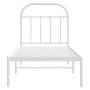 Estructura de cama de metal con cabecero blanco 75x190 cm de vidaXL, Camas y somieres - Ref: Foro24-353674, Precio: 63,49 €, ...
