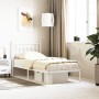 Estructura de cama de metal con cabecero blanco 90x200 cm de vidaXL, Camas y somieres - Ref: Foro24-353579, Precio: 69,77 €, ...