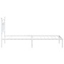 Estructura de cama de metal con cabecero blanco 90x200 cm de vidaXL, Camas y somieres - Ref: Foro24-353579, Precio: 69,77 €, ...