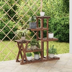 Soporte para flores madera maciza de abeto 95x25x96 cm de vidaXL, Soportes para macetas - Ref: Foro24-362879, Precio: 53,54 €...