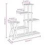 Soporte para flores madera maciza de abeto 95x25x96 cm de vidaXL, Soportes para macetas - Ref: Foro24-362879, Precio: 53,54 €...