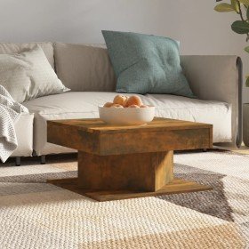 Mesa de centro madera contrachapada roble ahumado 57x57x30 cm en Mesas de centro | Comprar online en Foru.es