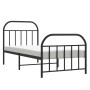 Estructura de cama con cabecero y estribo metal negro 90x190 cm de vidaXL, Camas y somieres - Ref: Foro24-353645, Precio: 91,...