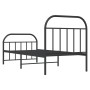 Estructura de cama con cabecero y estribo metal negro 90x190 cm de vidaXL, Camas y somieres - Ref: Foro24-353645, Precio: 91,...