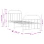 Estructura de cama con cabecero y estribo metal negro 90x190 cm de vidaXL, Camas y somieres - Ref: Foro24-353645, Precio: 91,...