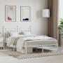 Estructura de cama de metal con cabecero blanca 150x200 cm de vidaXL, Camas y somieres - Ref: Foro24-353588, Precio: 123,66 €...