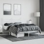 Estructura de cama de metal con cabecero blanca 150x200 cm de vidaXL, Camas y somieres - Ref: Foro24-353588, Precio: 123,66 €...