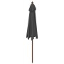 Sombrilla jardín con poste de madera gris antracita 299x240 cm de vidaXL, Sombrillas - Ref: Foro24-363169, Precio: 72,07 €, D...