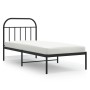 Estructura de cama con cabecero metal negro 90x190 cm de vidaXL, Camas y somieres - Ref: Foro24-353627, Precio: 72,30 €, Desc...