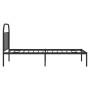 Estructura de cama con cabecero metal negro 90x190 cm de vidaXL, Camas y somieres - Ref: Foro24-353627, Precio: 72,30 €, Desc...