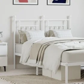 Cabecero de metal blanco 120 cm de vidaXL, Cabeceros y pies de cama - Ref: Foro24-353617, Precio: 37,30 €, Descuento: %
