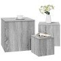 Mesitas auxiliares 3 piezas madera contrachapada gris Sonoma en Mesas auxiliares | Comprar online en Foru.es
