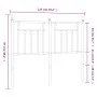 White metal headboard 120 cm by vidaXL, Headboards and footboards - Ref: Foro24-353617, Price: 37,30 €, Discount: %