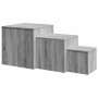 Mesitas auxiliares 3 piezas madera contrachapada gris Sonoma en Mesas auxiliares | Comprar online en Foru.es
