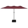 Sombrilla doble rojo burdeos 449x245 cm de vidaXL, Sombrillas - Ref: Foro24-362949, Precio: 166,83 €, Descuento: %