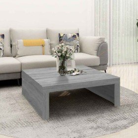 Mesa de centro madera de ingeniería gris Sonoma 100x100x35 cm en Mesas de centro | Comprar online en Foru.es