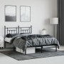Estructura de cama con cabecero metal negro 140x190 cm de vidaXL, Camas y somieres - Ref: Foro24-353537, Precio: 113,70 €, De...