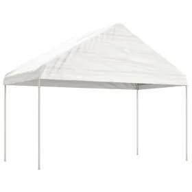 Cenador con techo polietileno blanco 4,08x2,23x3,22 m de vidaXL, Carpas y cenadores - Ref: Foro24-362637, Precio: 132,54 €, D...
