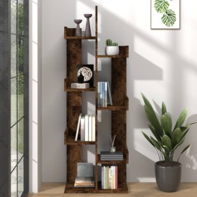 Estantería madera contrachapada roble ahumado 48x25,5x140 cm en Librerías y estanterías | Comprar online en Foru.es