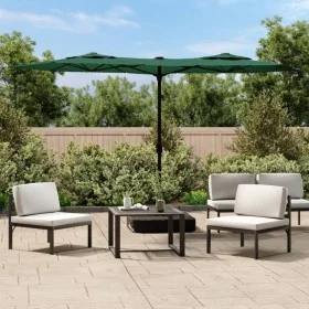 Green double umbrella 316x240 cm by vidaXL, Umbrellas - Ref: Foro24-362962, Price: 138,39 €, Discount: %