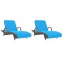 Toallas de playa 2 uds tela turquesa 400 g/m² 75x200 cm de vidaXL, Toallas de playa - Ref: Foro24-362680, Precio: 52,77 €, De...