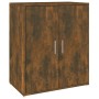 Mueble zapatero madera contrachapada roble ahumado 60x35x70 cm en Zapateros y organizadores de calzado | Comprar online en Foru.