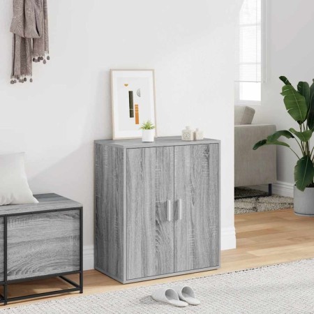 Zapatero de madera contrachapada gris Sonoma 60x35x70 cm en Zapateros y organizadores de calzado | Comprar online en Foru.es