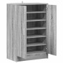 Zapatero de madera contrachapada gris Sonoma 60x35x92 cm en Zapateros y organizadores de calzado | Comprar online en Foru.es