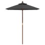 Sombrilla jardín con poste de madera gris antracita 196x231 cm de vidaXL, Sombrillas - Ref: Foro24-363161, Precio: 52,27 €, D...