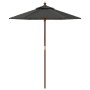Sombrilla jardín con poste de madera gris antracita 196x231 cm de vidaXL, Sombrillas - Ref: Foro24-363161, Precio: 52,27 €, D...