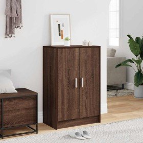 Mueble zapatero madera contrachapada roble marrón 60x35x92 cm en Zapateros y organizadores de calzado | Comprar online en Foru.e