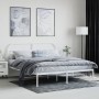Estructura de cama con cabecero metal blanca 160x200 cm de vidaXL, Camas y somieres - Ref: Foro24-353687, Precio: 124,73 €, D...