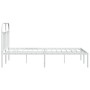Estructura de cama con cabecero metal blanca 160x200 cm de vidaXL, Camas y somieres - Ref: Foro24-353687, Precio: 124,73 €, D...