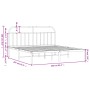 Estructura de cama con cabecero metal blanca 160x200 cm de vidaXL, Camas y somieres - Ref: Foro24-353687, Precio: 124,73 €, D...
