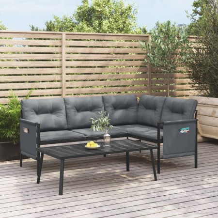Juego de muebles de jardín 2 piezas acero gris antracita de vidaXL, Conjuntos de jardín - Ref: Foro24-362810, Precio: 277,07 ...