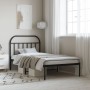 Estructura de cama con cabecero metal negro 100x190 cm de vidaXL, Camas y somieres - Ref: Foro24-353629, Precio: 79,71 €, Des...