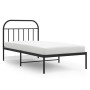 Estructura de cama con cabecero metal negro 100x190 cm de vidaXL, Camas y somieres - Ref: Foro24-353629, Precio: 79,71 €, Des...