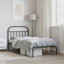 Estructura de cama con cabecero metal negro 100x190 cm de vidaXL, Camas y somieres - Ref: Foro24-353629, Precio: 79,71 €, Des...