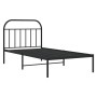 Estructura de cama con cabecero metal negro 100x190 cm de vidaXL, Camas y somieres - Ref: Foro24-353629, Precio: 79,71 €, Des...
