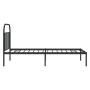 Estructura de cama con cabecero metal negro 100x190 cm de vidaXL, Camas y somieres - Ref: Foro24-353629, Precio: 79,71 €, Des...