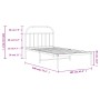 Estructura de cama con cabecero metal negro 100x190 cm de vidaXL, Camas y somieres - Ref: Foro24-353629, Precio: 79,71 €, Des...
