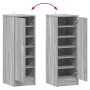 Zapatero de madera contrachapada gris Sonoma 32x35x92 cm en Zapateros y organizadores de calzado | Comprar online en Foru.es
