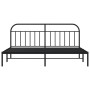 Estructura de cama con cabecero metal negro 193x203 cm de vidaXL, Camas y somieres - Ref: Foro24-353641, Precio: 124,59 €, De...